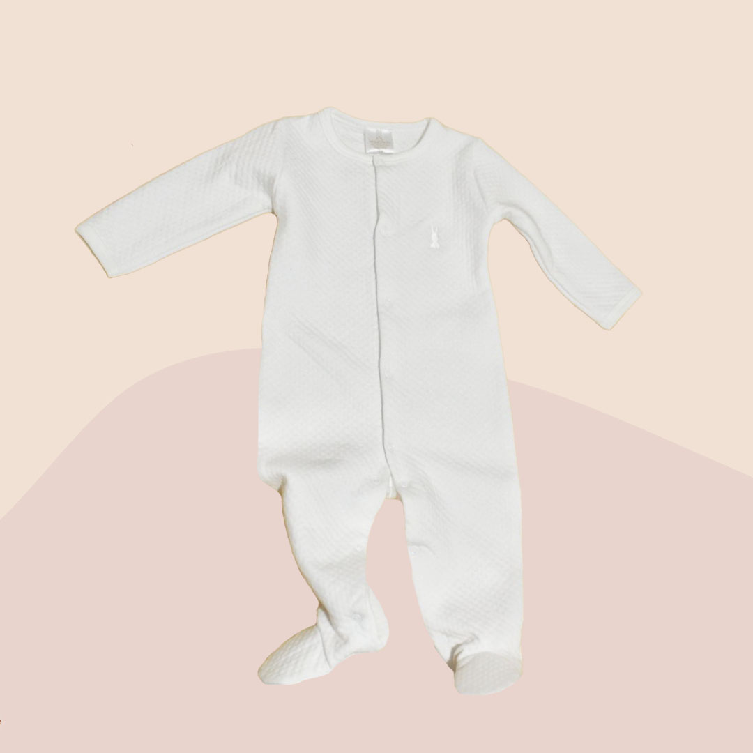 Pijama Jacquard Bebé Blanco