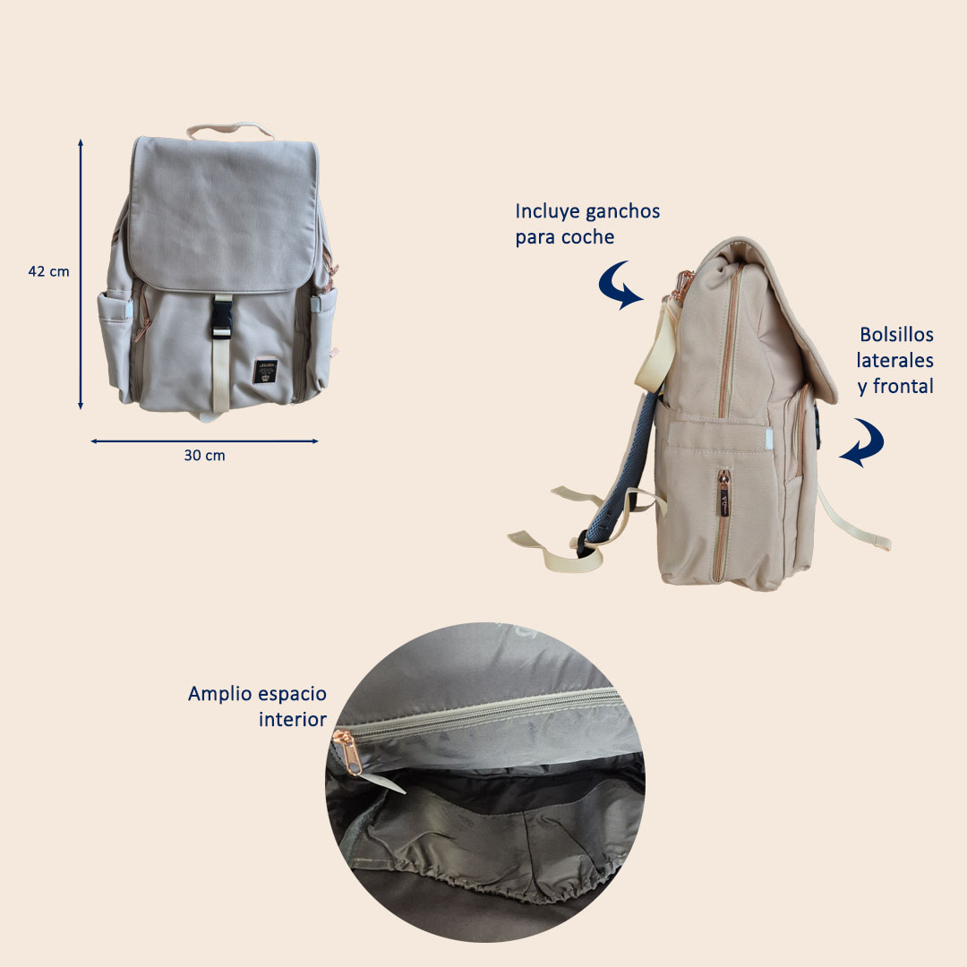 Mochila Maternal Camel - Elegancia y comodidad - Imagen 3