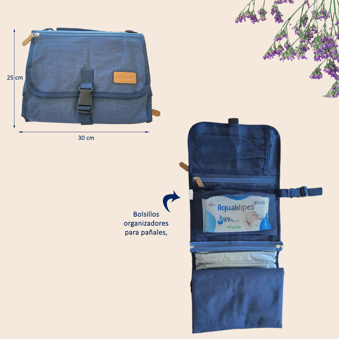 Mudador Portátil Impermeable - Azul - Imagen 2