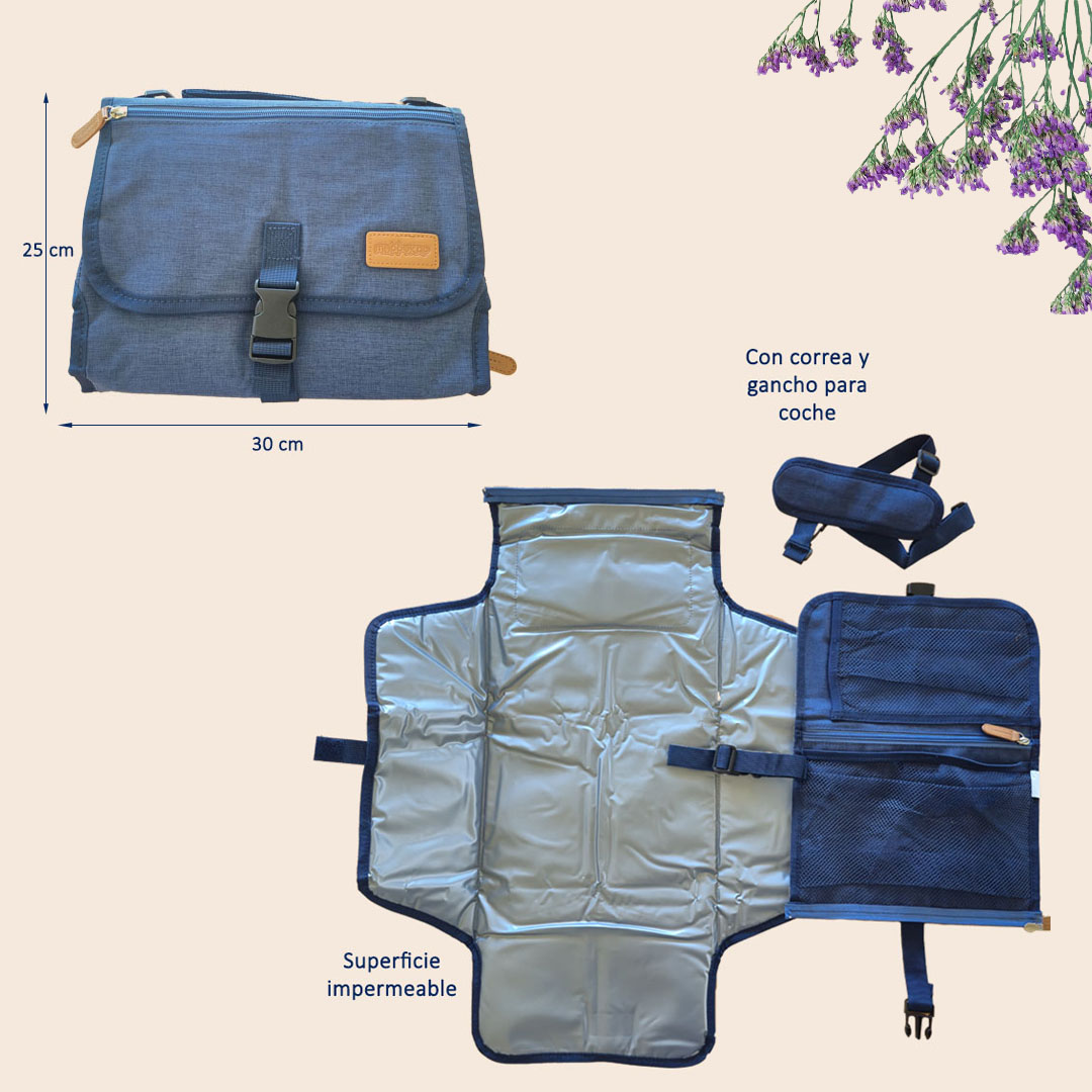 Mudador Portátil Impermeable - Azul
