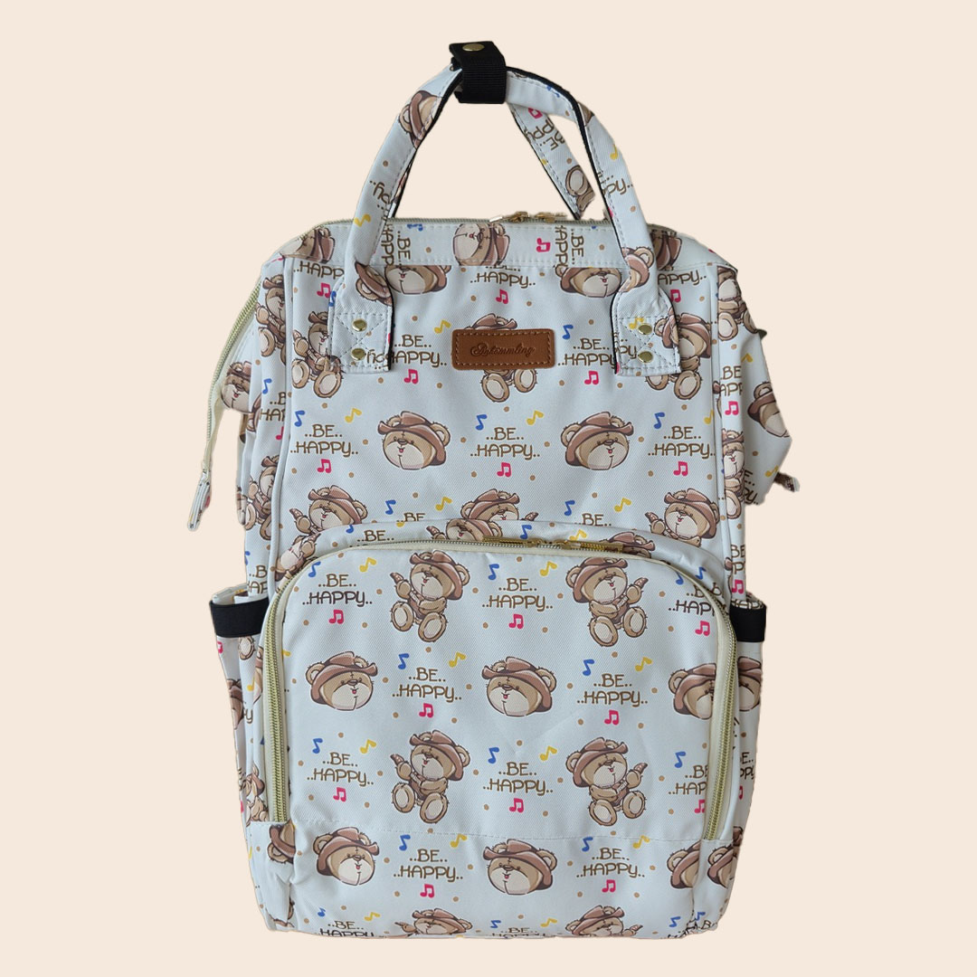 Mochila Maternal Ositos Be Happy - Gran capacidad