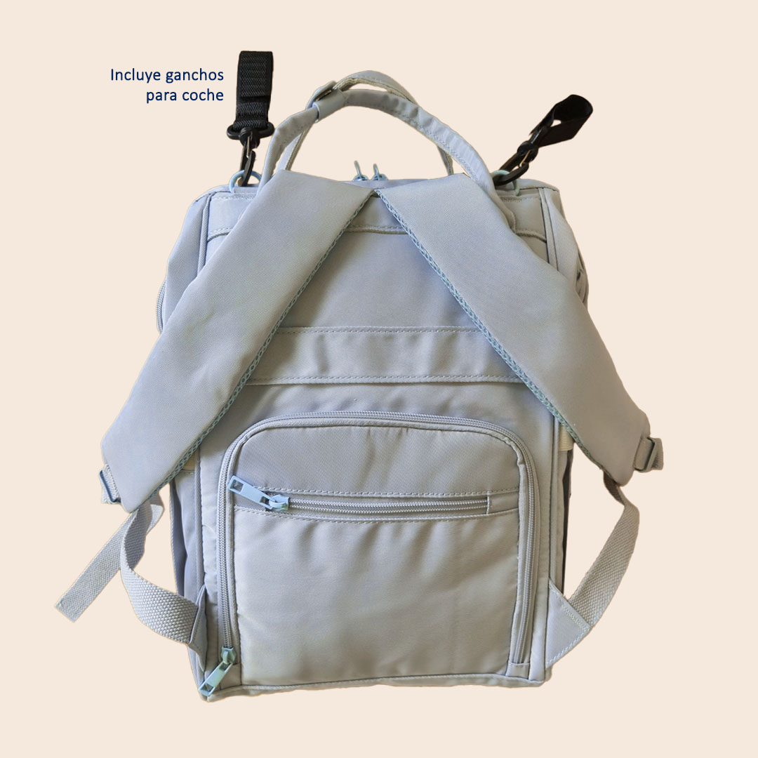 Mochila Maternal Celeste Premium - Gran capacidad - Imagen 2