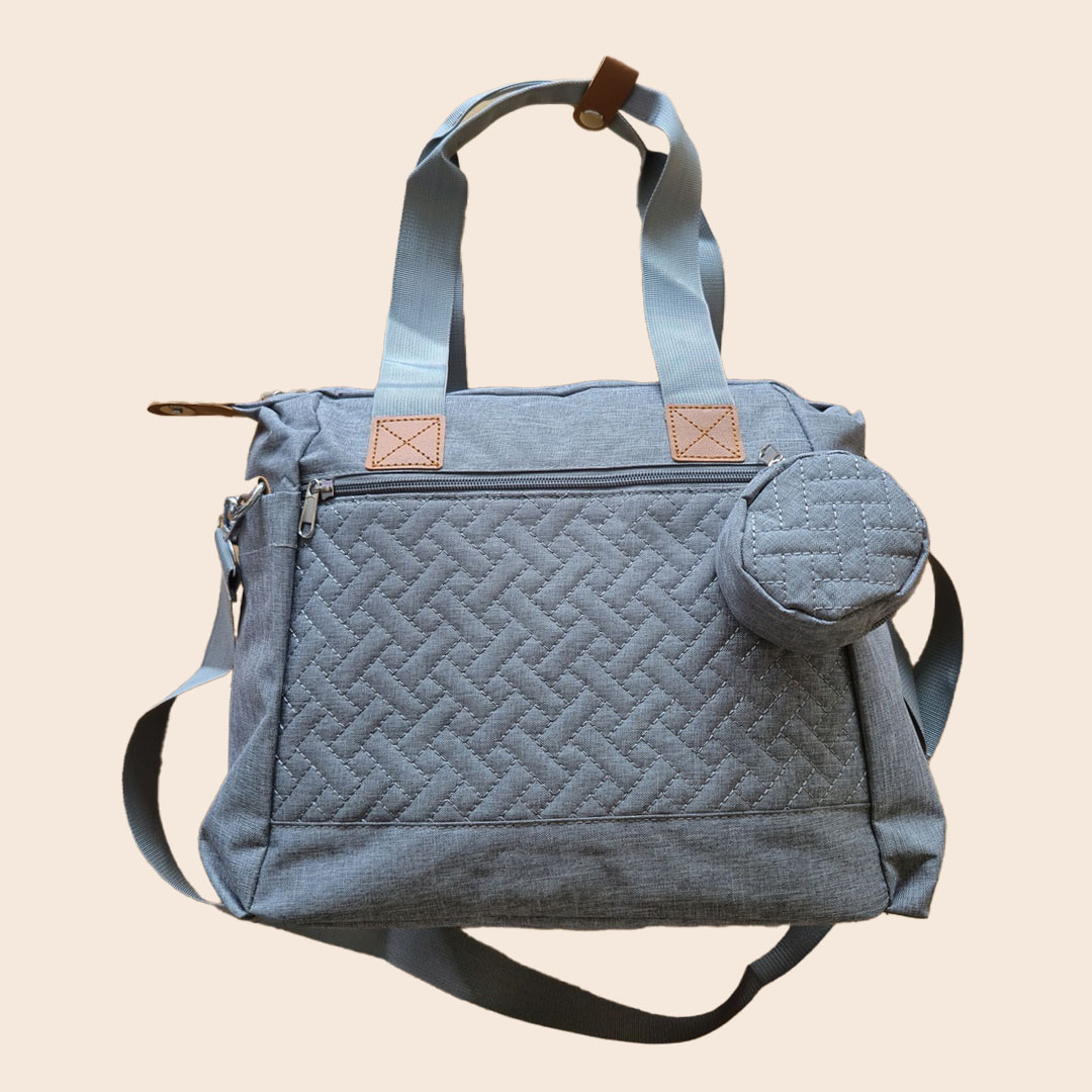 Bolso Maternal Tote Gris - Multifuncional
